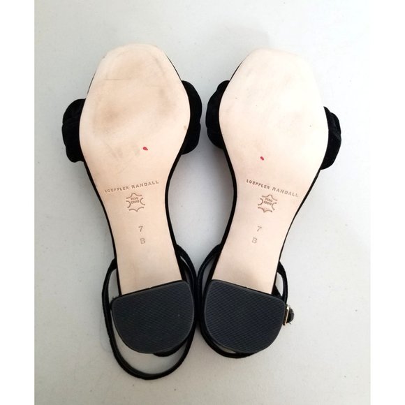 Loeffler Randall Avril Mid Heel Braid in Black Size 7 - Picture 5 of 5